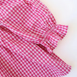 Bloom Blouse | Raspberry Gingham
