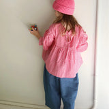 Bloom Blouse | Raspberry Gingham