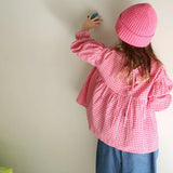 Bloom Blouse | Raspberry Gingham