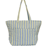 Butter Blue Seersucker Quilted Bag