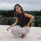 Remi Midi Skirt - Juniper Check