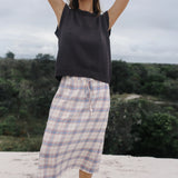 Remi Midi Skirt - Juniper Check