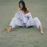 Ella Wrap Top Cloud Plaid