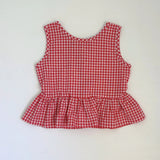 Checky Swing Top - Chilli