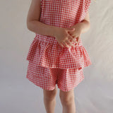 Checky Swing Top - Chilli