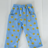 Holiday Pants - Blue + Mustard Stars