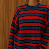 Isabel knit - blue/red stripe