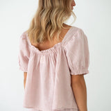 Ava Blouse Dusty- Rose Check