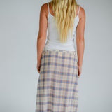 Remi Midi Skirt - Juniper Check