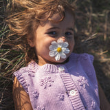Floral Knit Vest | Mauve