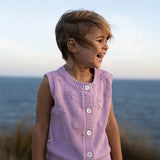 Floral Knit Vest | Mauve