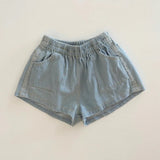 Duo Denim Shorts - Vintage Blue
