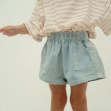 Duo Denim Shorts - Vintage Blue