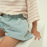 Duo Denim Shorts - Vintage Blue