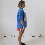 Caravan Baddie Acid Wash Oversize T-Shirt - Blue