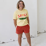 Spicy Boxy Crop T-Shirt - Butter