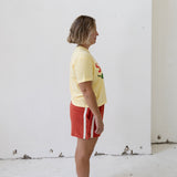 Spicy Boxy Crop T-Shirt - Butter