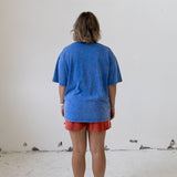 Caravan Baddie Acid Wash Oversize T-Shirt - Blue