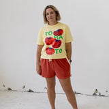 Tomato Boxy Crop T-Shirt - Butter