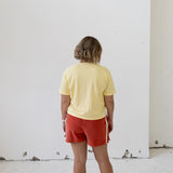 Tomato Boxy Crop T-Shirt - Butter