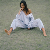 Ella Wrap Top - Cloud Plaid