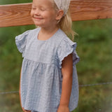 Daisy Blouse | Sky Gingham