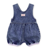 Nina Pastel Petals Denim Romper