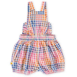 Rainbow Gingham Bubble Frill Romper