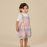 Rainbow Gingham Bubble Frill Romper