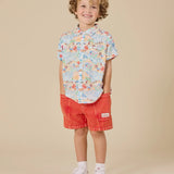 Noah Denim Pocket Shorts Apple Red