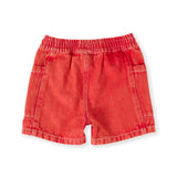 Noah Denim Pocket Shorts Apple Red