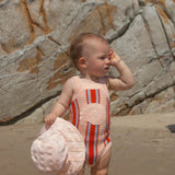 Organic Island Stripe Shell Singletsuit