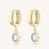 Gia Moonstone Gold Huggies