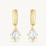 Gia Moonstone Gold Huggies