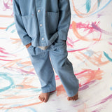 Organic Canvas Utility Pocket Pant - Duck Egg