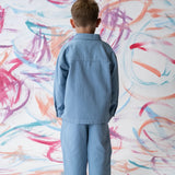 Organic Canvas Utility Pocket Pant - Duck Egg