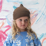 Organic Super Pixie Knit Beanie - Espresso
