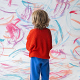 Organic Textured Boucle Knit Pull Over - Sauce