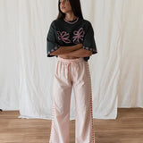 Bobbi Pant - Broderie Pink