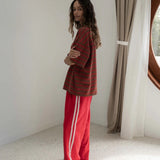 The Scotti Tee | Stripe Red/Brown