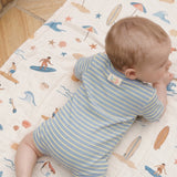 Striped Ribbed Organic Baby Romper l Sand & Surf