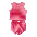 Striped Ribbed Organic Baby Set l Strawberry 🍓