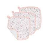 Wash Cloths 3pk - Pink Petals