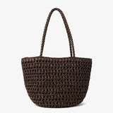 Straw Tote Bag in Brown