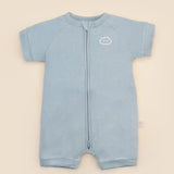 Bamboo Zip Romper - Dusk Blue