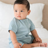 Bamboo Zip Romper - Dusk Blue