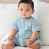 Bamboo Zip Romper - Dusk Blue