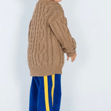 Mini Terry Pant in Cobalt and Yellow Strip