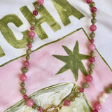 Strawberry Matcha Stone Necklace