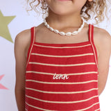 Outdoors Dress - Fiery Red Stripe